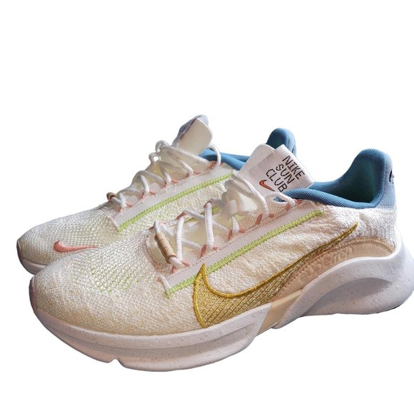 Nike SUN CLUB SAIL White Gold SuperRep Go3 Women Size 9 NWOT - Picture 1 of 12